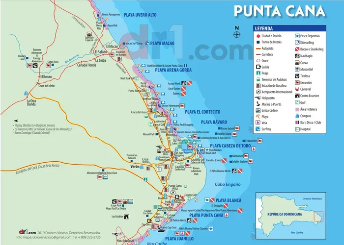 Tourist map Punta Cana